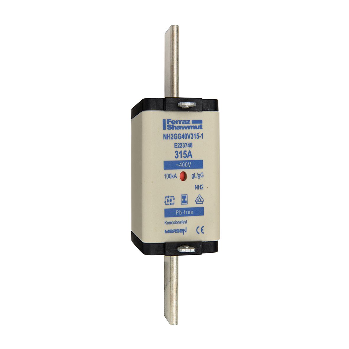 E223748 - NH fuse-link gG, 400VAC, size 2, 315A double indicator/insulated tags